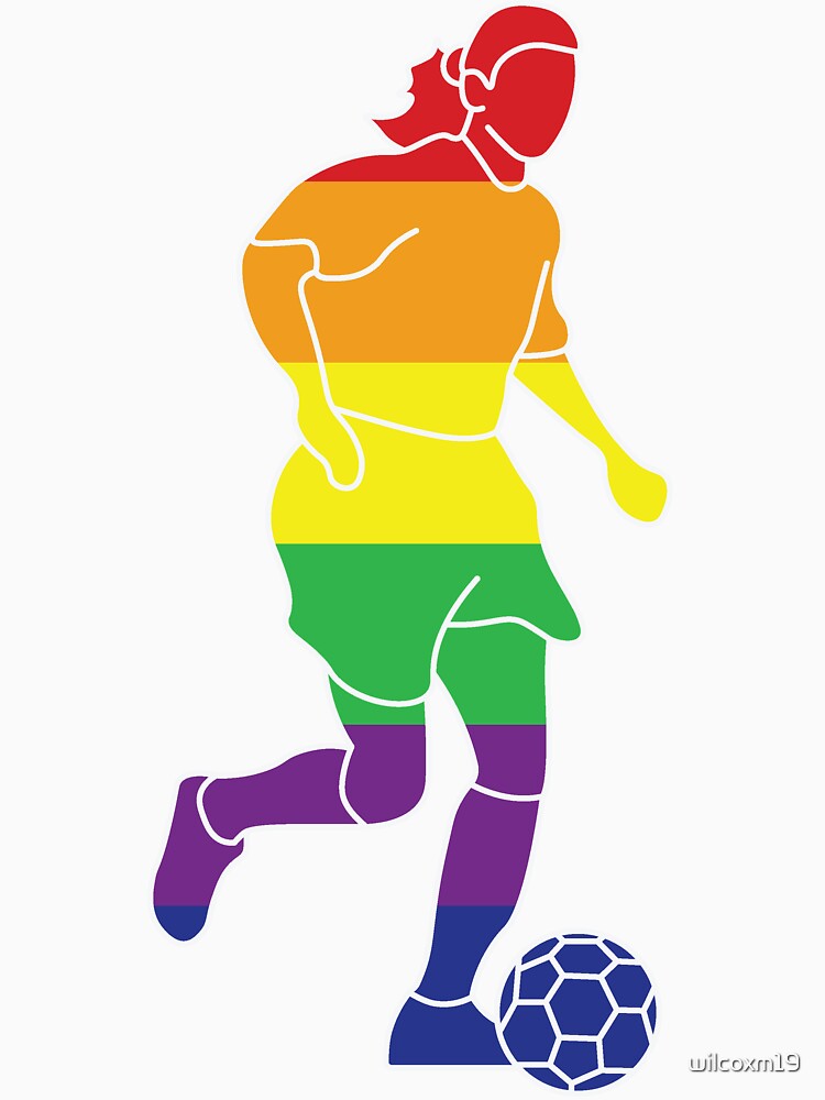 Female Rainbow Soccer Player by wilcoxm19