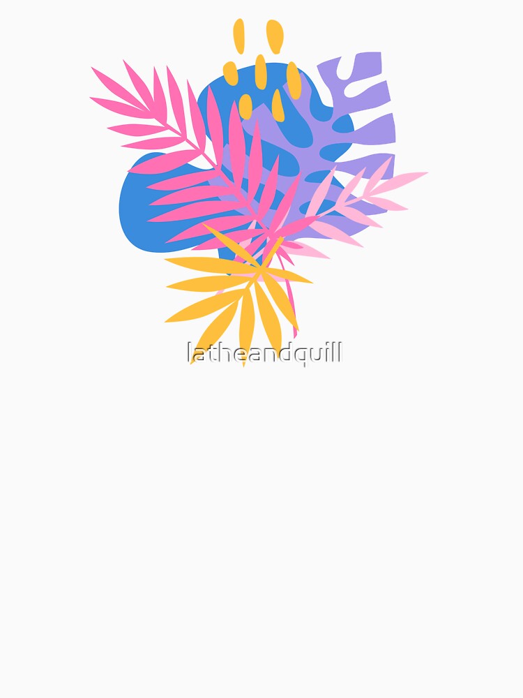 Bright Tropical on Cyan by latheandquill