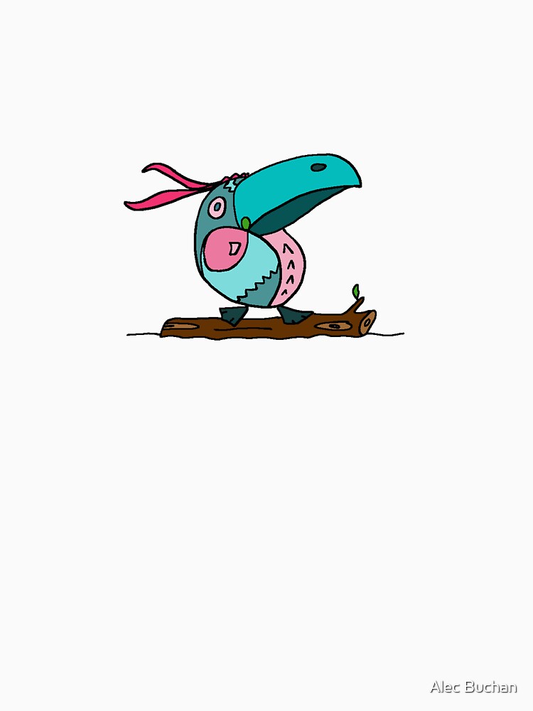 Rainforest bird colorful cartoon by Alec Buchan