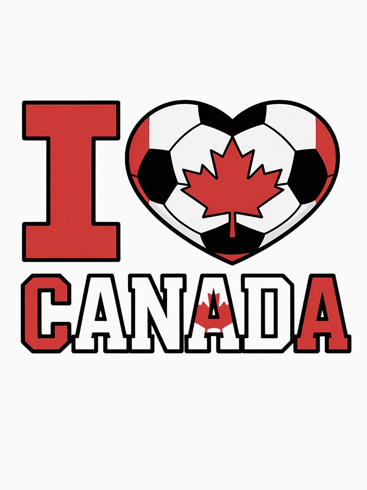 I Love Canada Soccer Ball Boys Girls Kids Canadian Flag by fferomananul