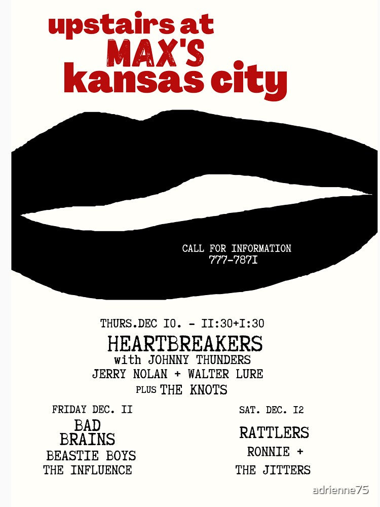 Vintage Max's Kansas City gig poster by adrienne75