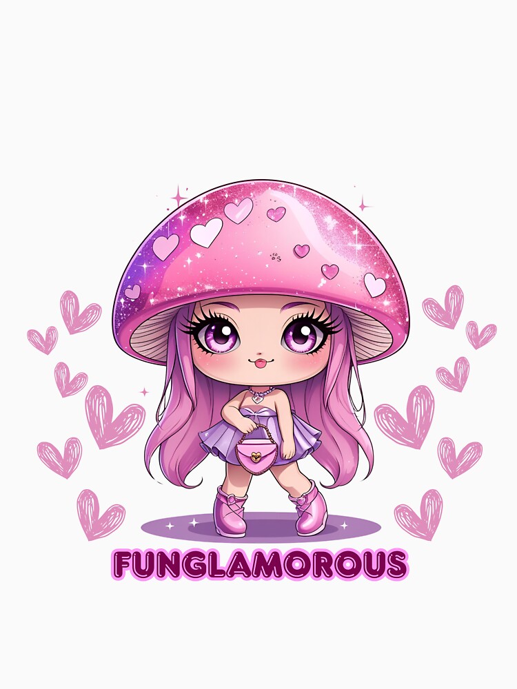 Funglamorous – Glam Mushroom Babe Sticker in Kawaii Style by modishwelt