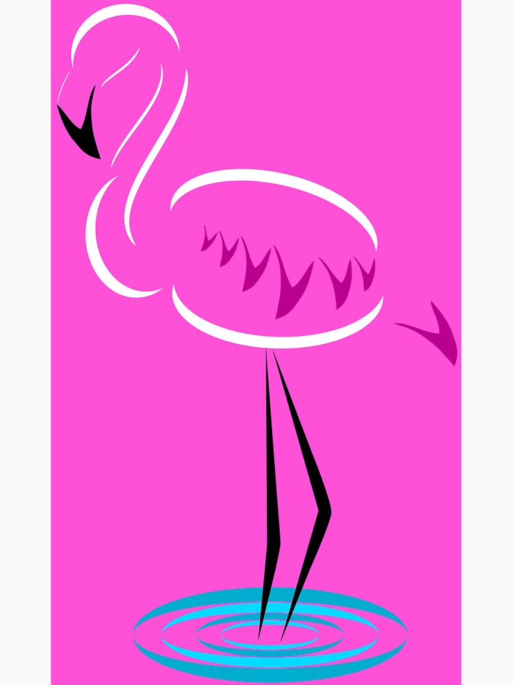 White Flamingo (Light Pink Background) by Risa-C