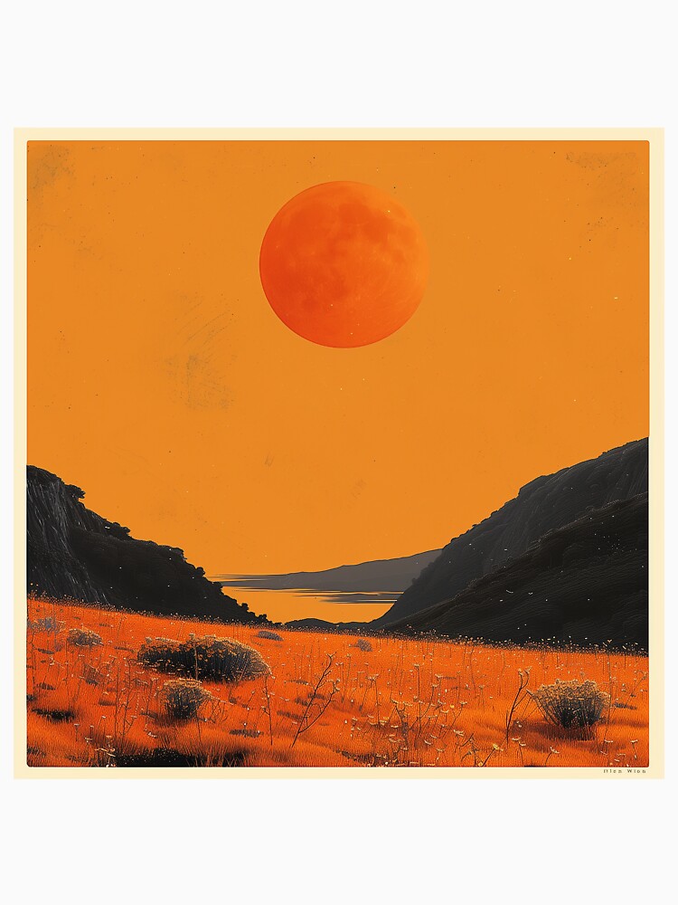Large sun in a mountain field by Zen Lael