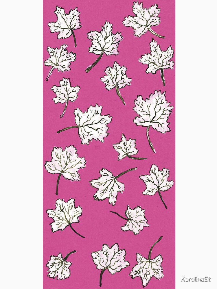 leaves pattern - pink by KarolinaSt