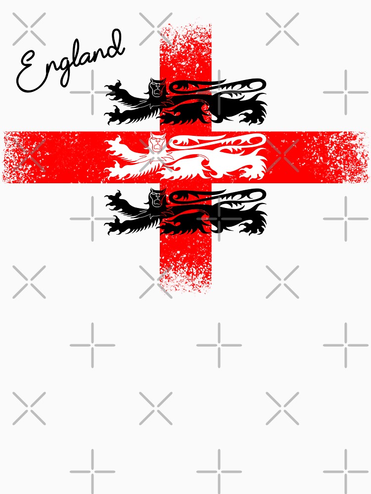 Distressed England Flag with three Lions by scrolla