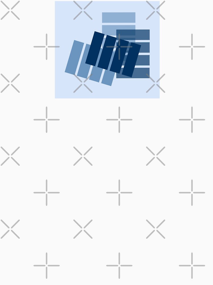 Playing with Blue Rectangles, Pattern, Unique by villacreativa