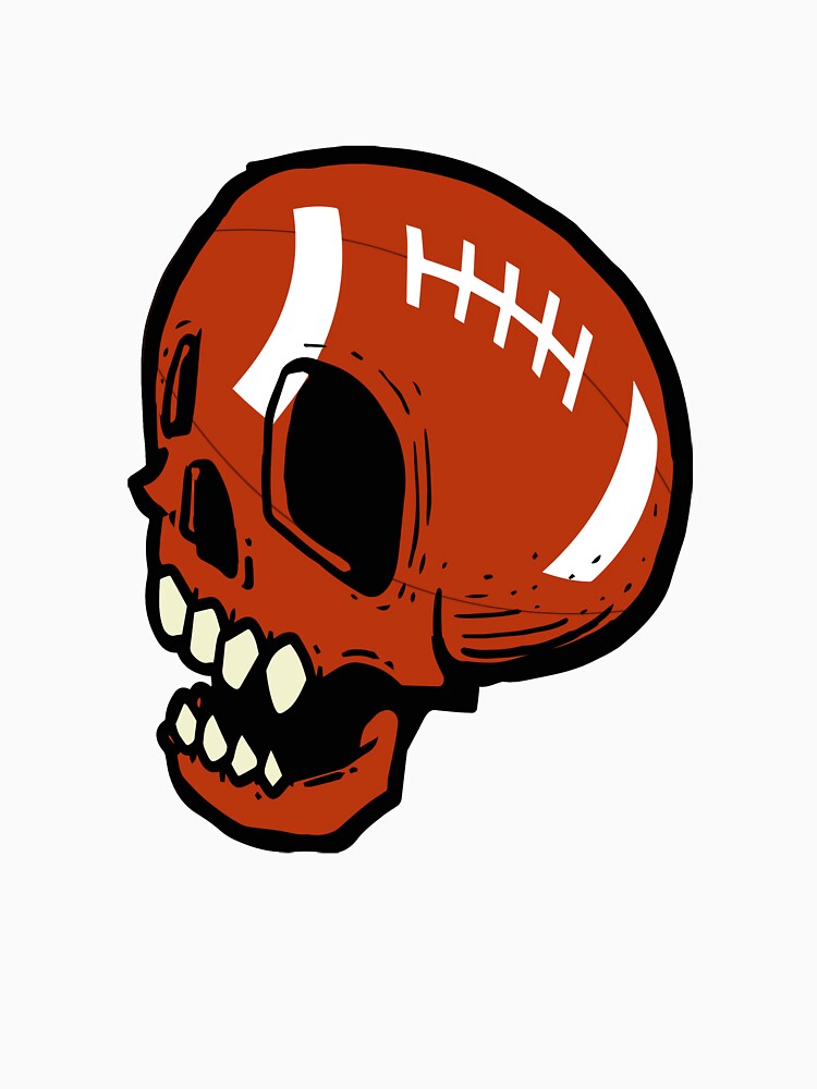 American Football Ball On A Skull Face by GabrieSketcham