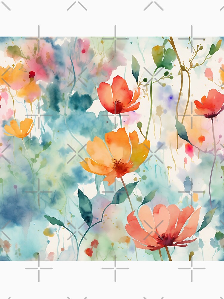 Springtime Floral Blooms 5 : Watercolor Floral Seamless Pattern for DIY Crafts and Home Decor by Shadi Rosenow