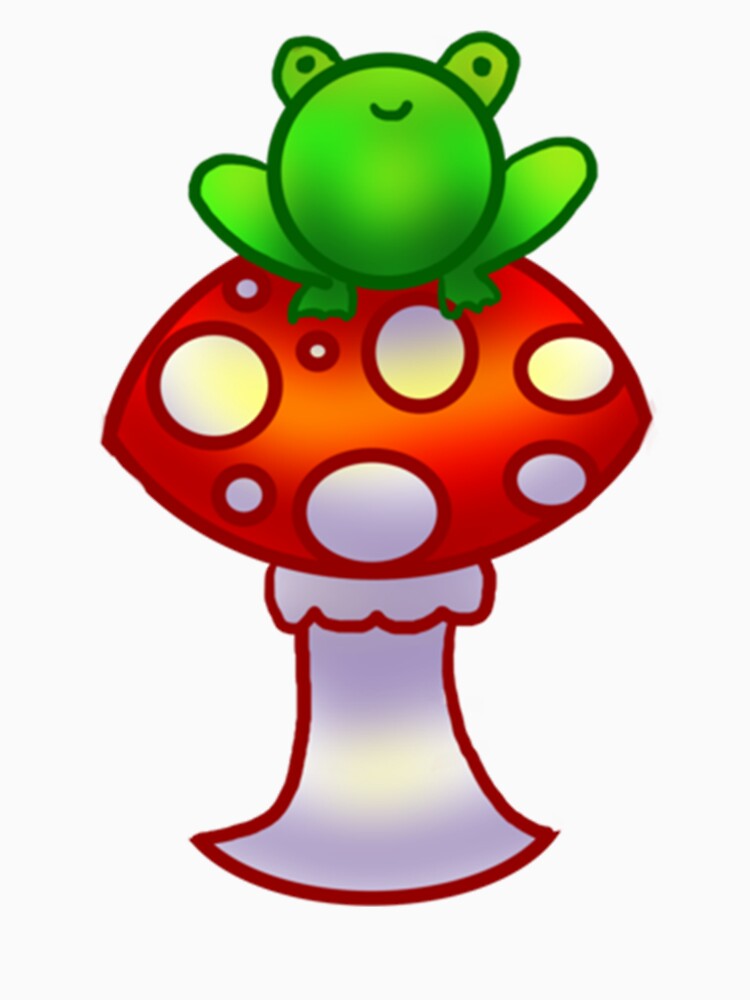 Cute Frog On a Mushroom by GatheringPlace