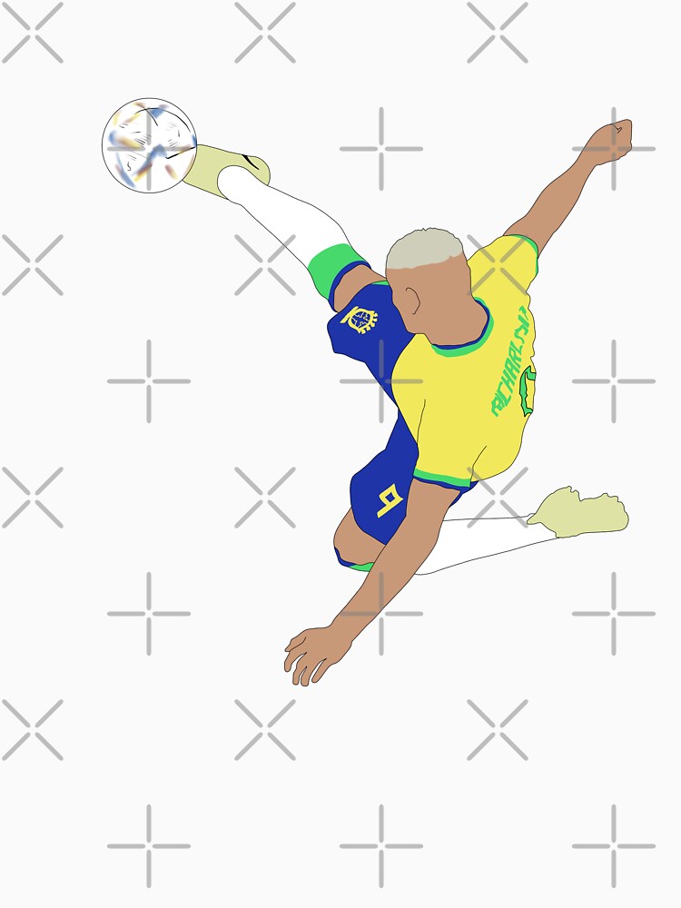 Richarlison Bicycle Kick Brazil World Cup Minimalist by Hevding