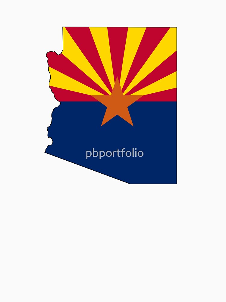 Arizona with State Flag by pbportfolio