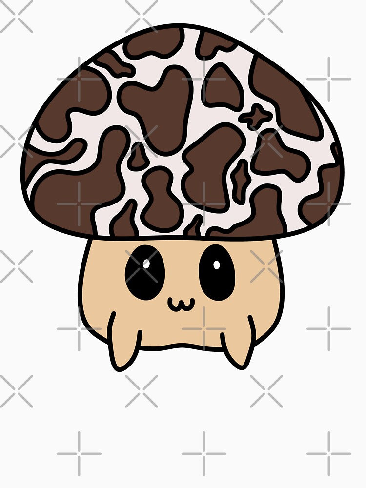 Cute Mushroom with Brown Cow Hide Pattern by MrsCreative1
