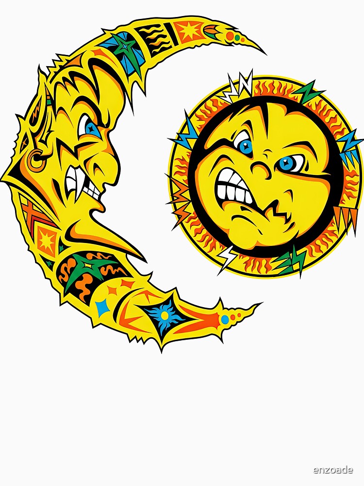 Racing Sun Moon Motorsport Illustration by enzoade