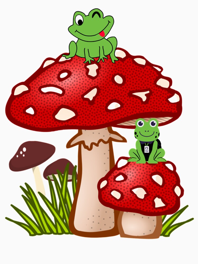Aesthetic frog on mushroom by GatheringPlace