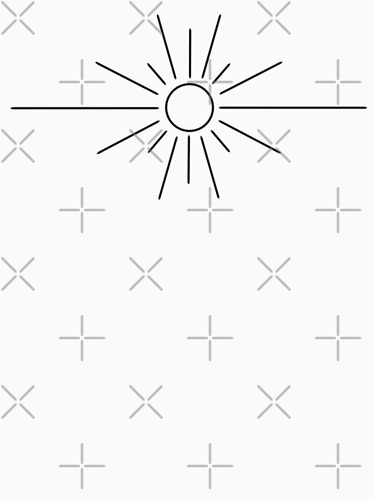 Minimalist Sun (Black - Large) – Radiant Line Art Design by TummysEmporium