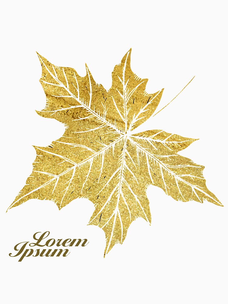 Hand Drawn Autumn Maple Leaf by JTS STORE