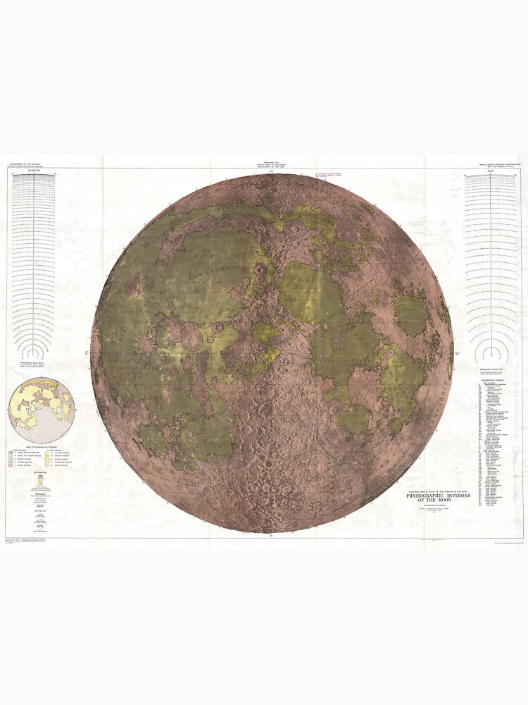Vintage Map of The Moon (1961) 2 by BravuraMedia