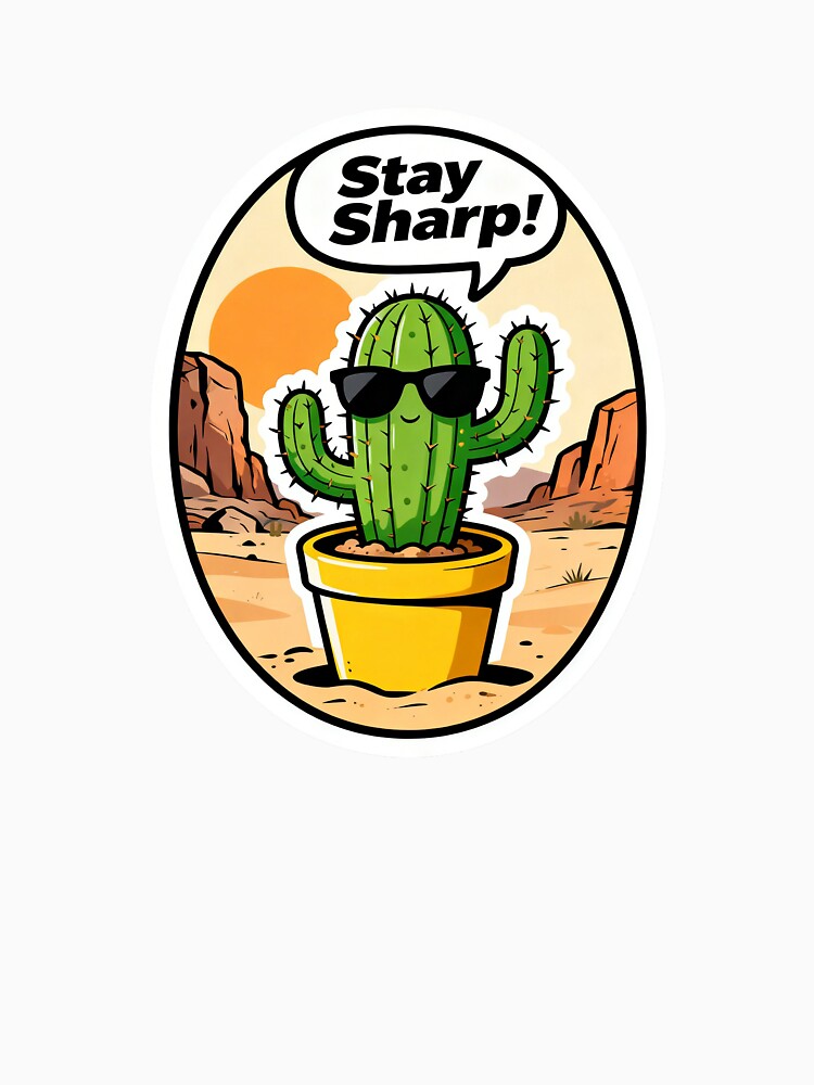 Cool Cactus by Guju Stickers