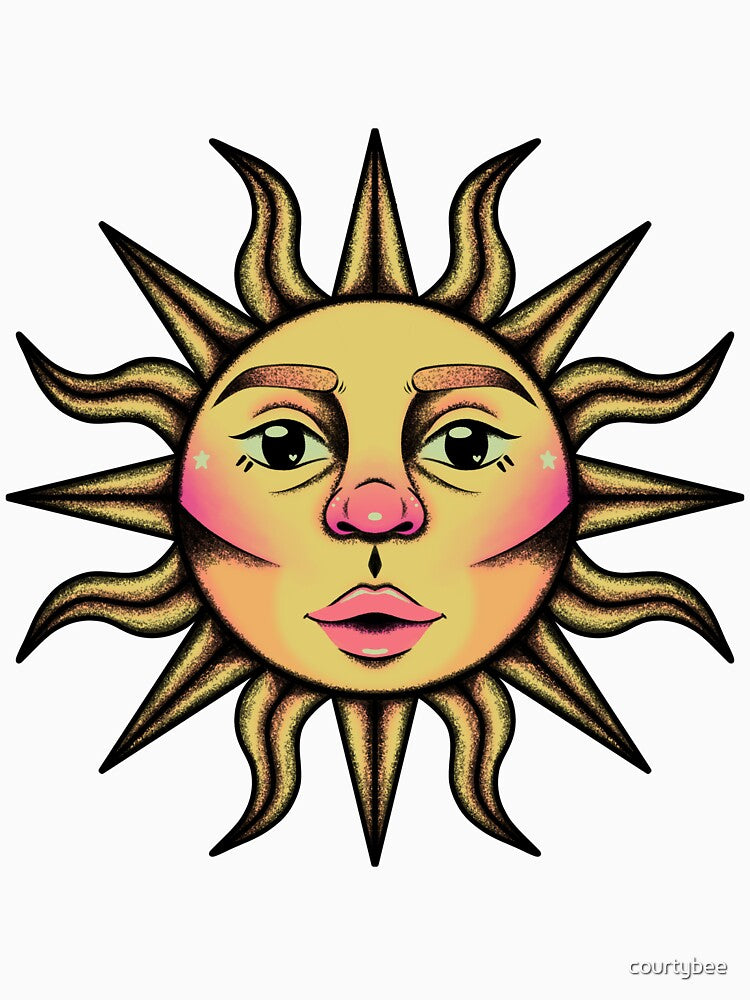 Tarot-Inspired Sun Face by courtybee