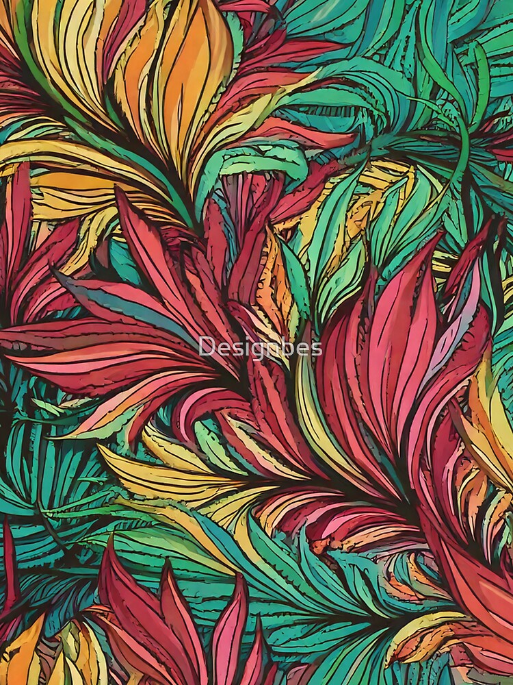 Floral abstract burst pattern by Designbes