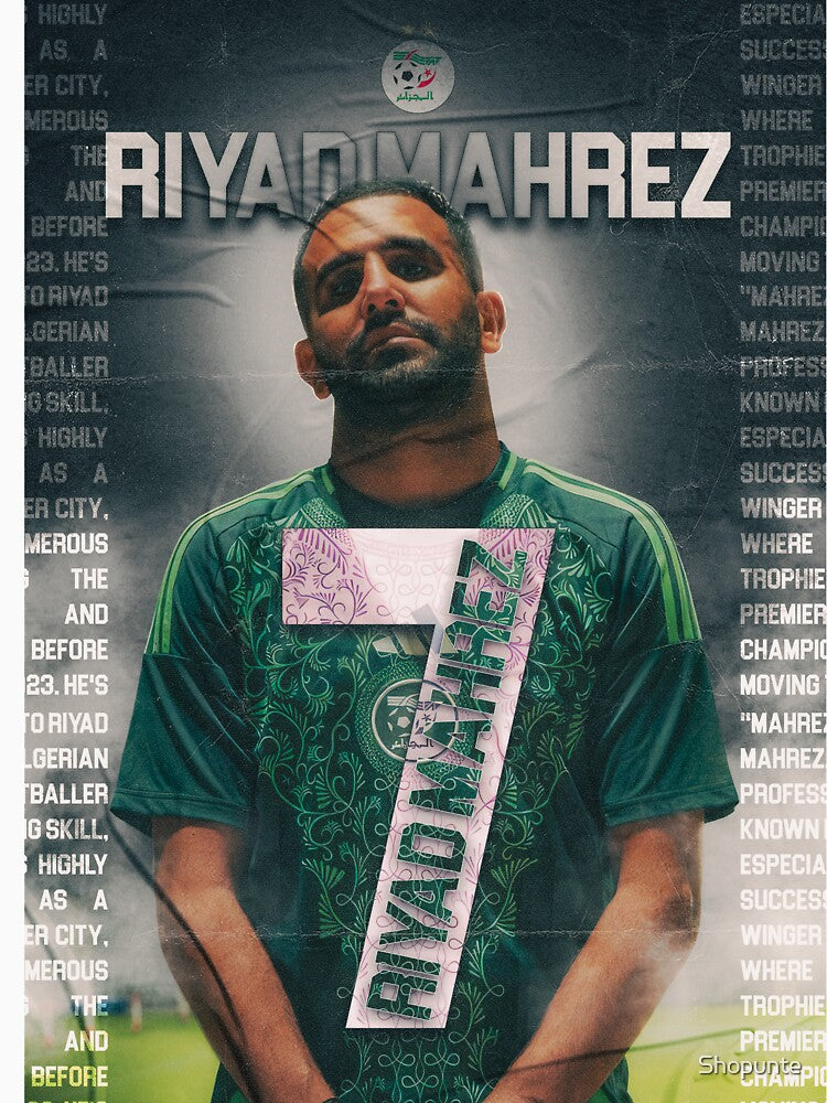 Riyad Mahrez Algeria Number 7 Legend by Shopunte