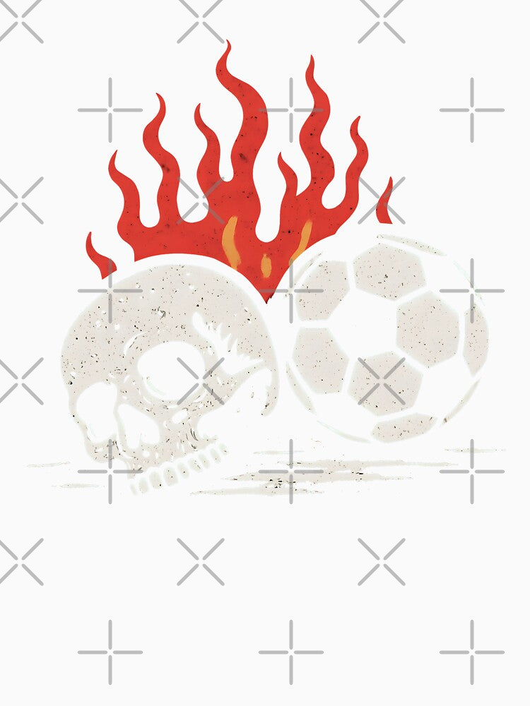 Football Skull Flames by CreepyCornerArt