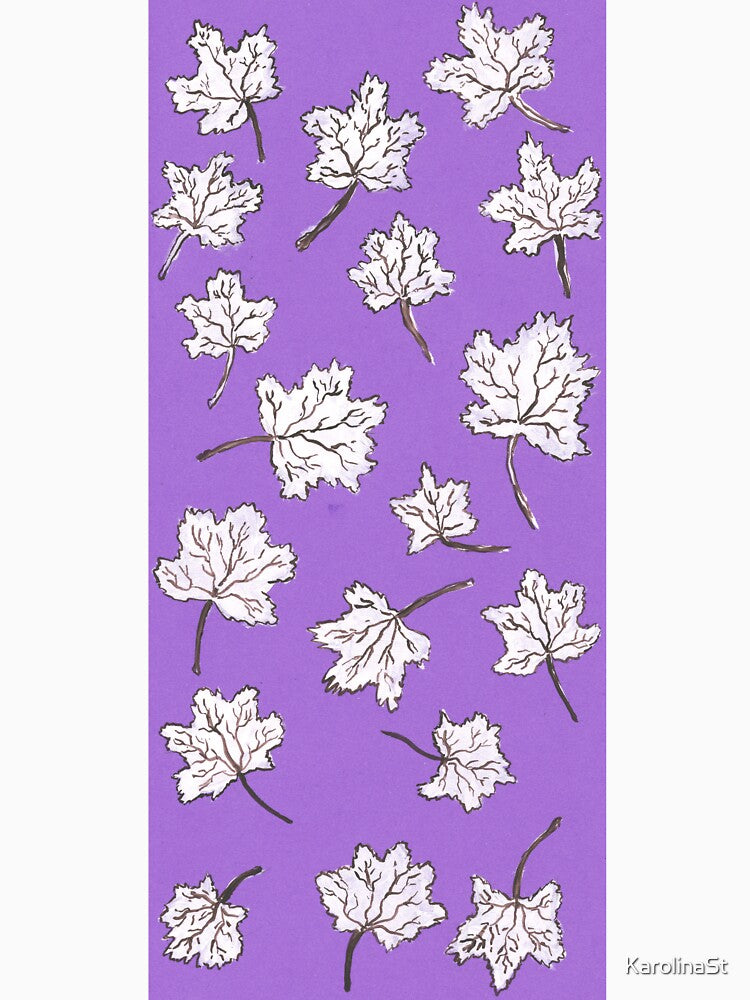 leaves pattern - purple by KarolinaSt