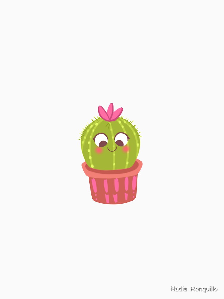 Baby cactus black white background by Nadia  Ronquillo