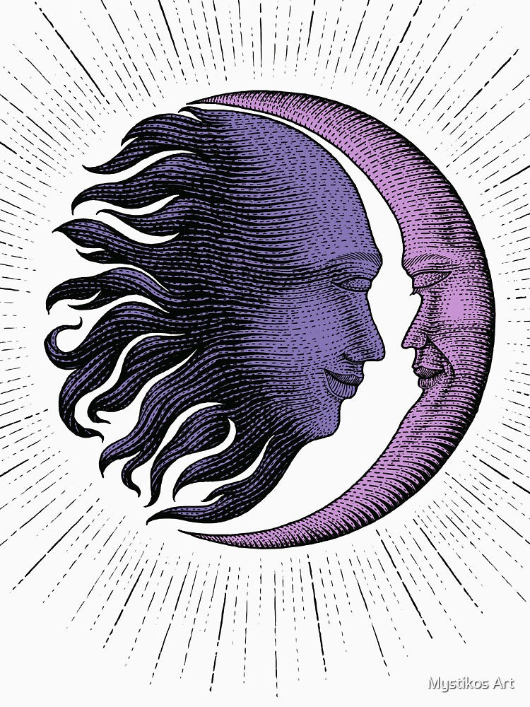 Vintage Sun & Moon by Mystikos Art