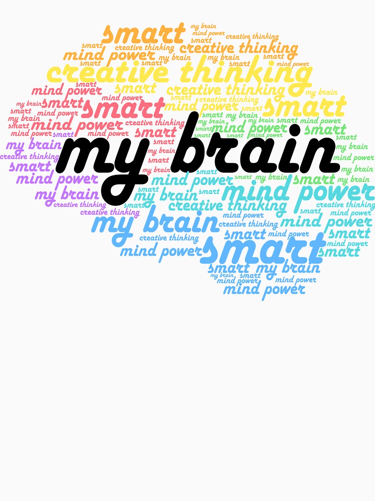 Creative Thinking Brain – Mind Power Typography Design by MYTHIC element