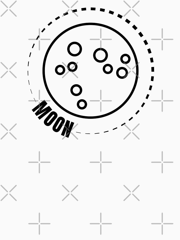 The Moon (BLACK DESIGN) by EleannaInSpace