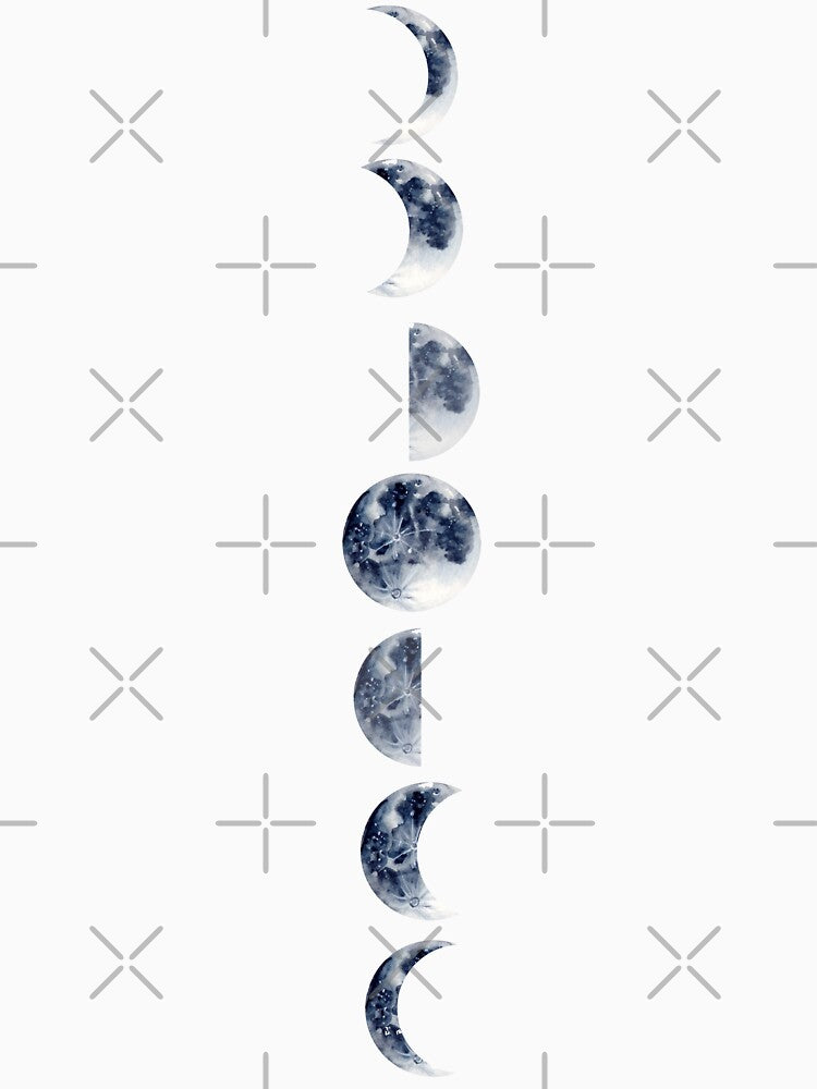 Moon Phases | Horizontal | Watercolor by Harpley Design Studio
