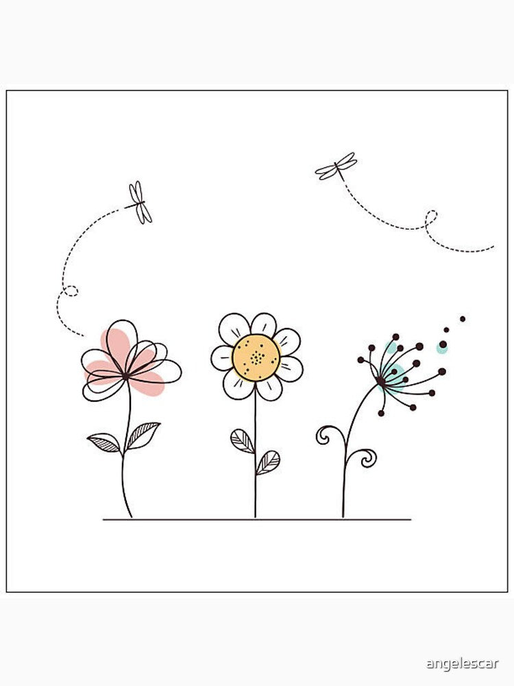 flower illustration, spring illustration, spring by angelescar