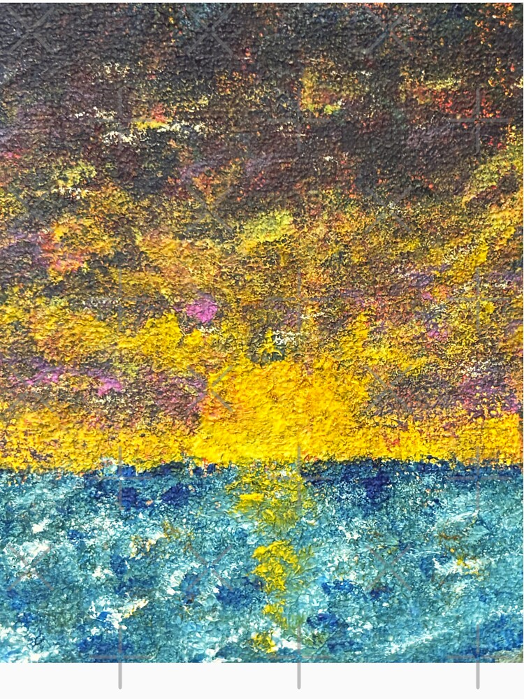 Painted Sunset Over Blue Ocean by elisewied