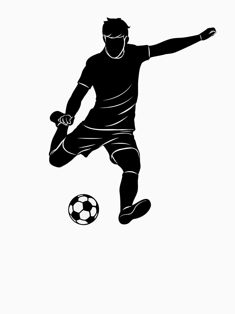 Minimalist Football Player Kicking Ball by Hydravisions