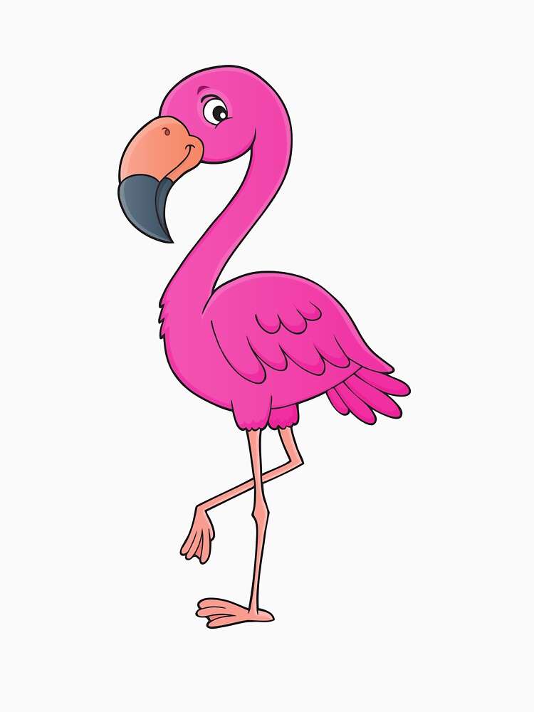 cute cartoon pink flamingo by Beeroclock