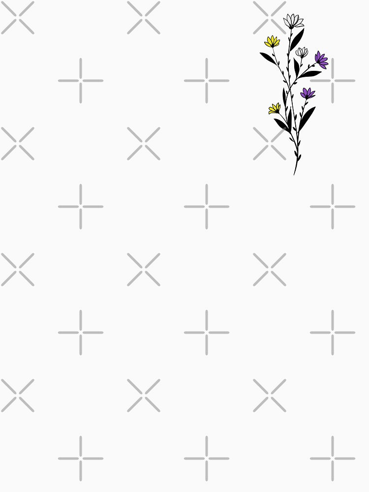 Subtle Nonbinary Pride Daisy Sprig by failephant-art