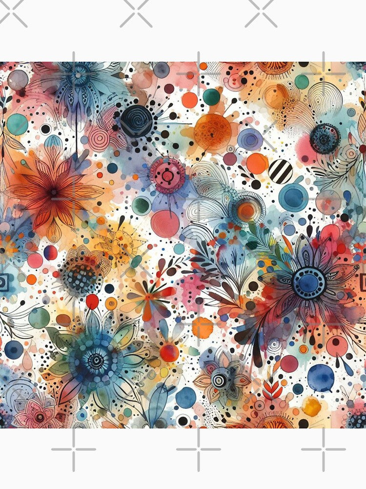 geometric floral print by Dominika Farkašová