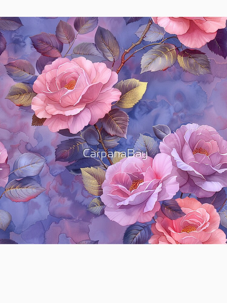 Floral Pink Roses Theme Flowers by CarpanaBay