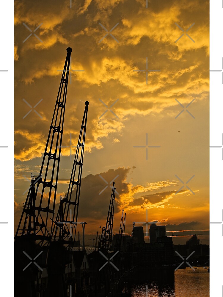 Industrial, silhouetted, skyscape by iam01110011