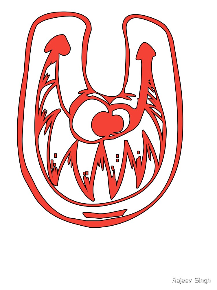 Scary Initial Monogram U by Rajeev  Singh