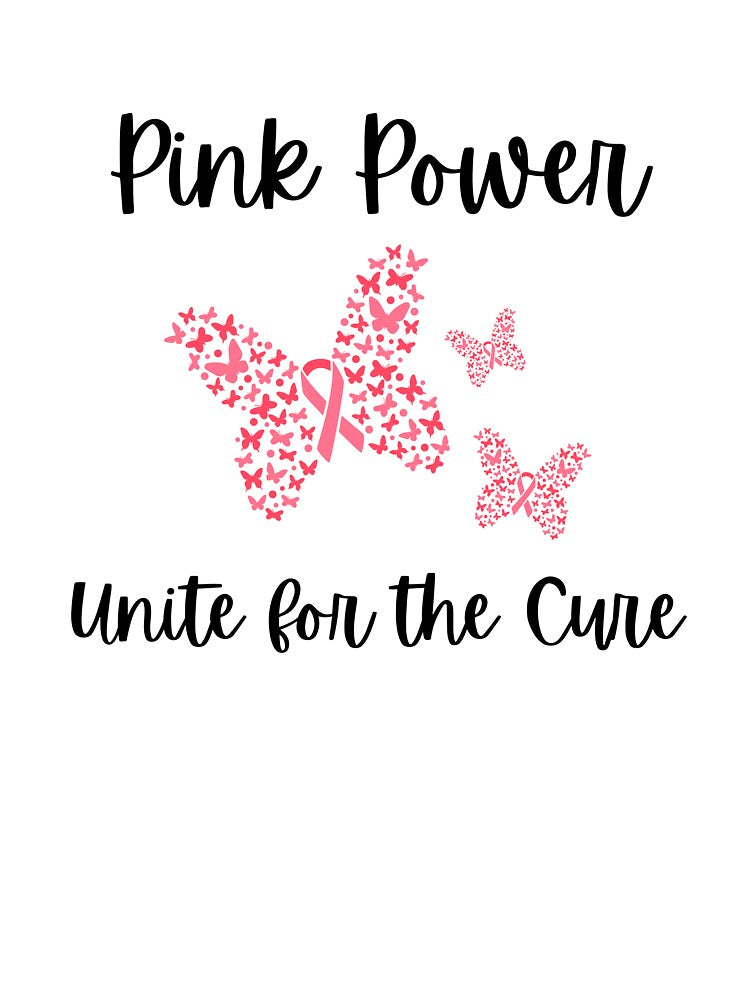 Pink Power Unite for the Cure T-Shirt | Breast Cancer Awareness Tee by CoconutCoastDesigns