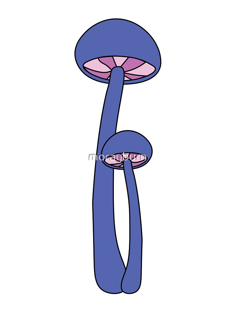 Blue Mushroom Sticker by morayburn