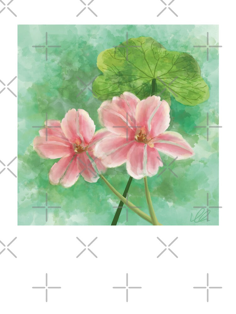 Lotus Leaf Flowers Plant Watercolor by YanxiArts