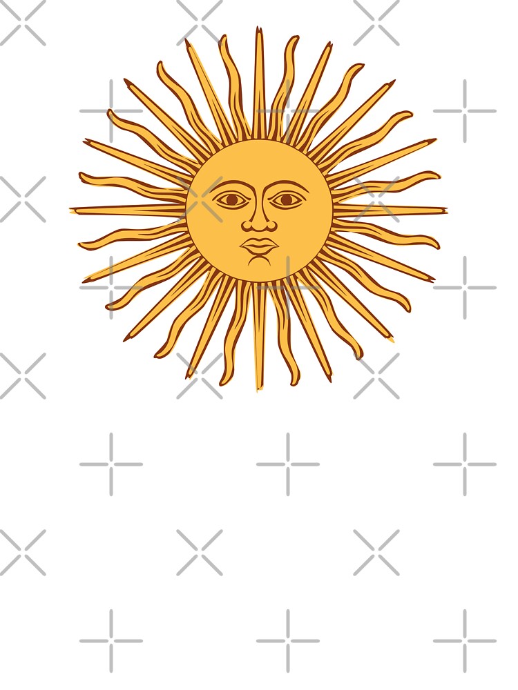 celestial golden sun with face line drawing vintage rays by opptop