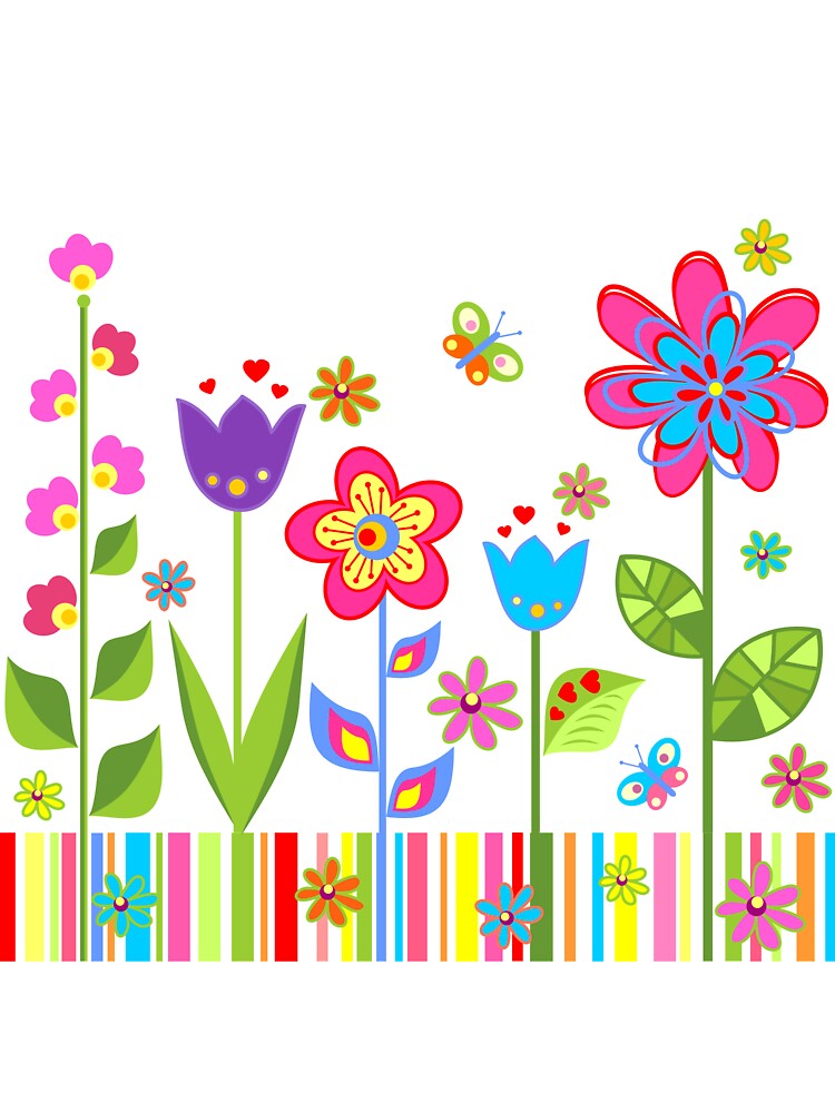 Multicolored Floral Garden Merchandise by cindyfordyce