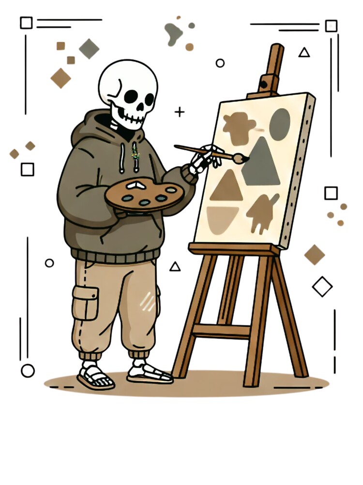 PAINTER | Minimalist Skeleton Streetwear Art by DEADLINE.