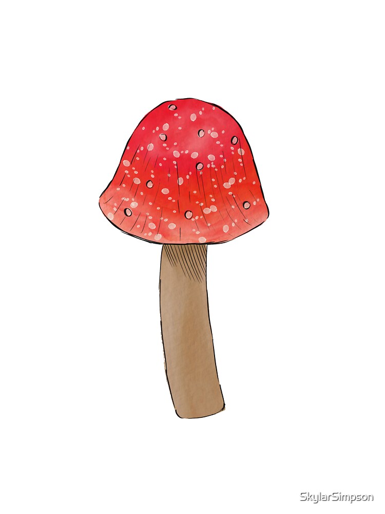 Cute watercolor mushroom by SkylarSimpson