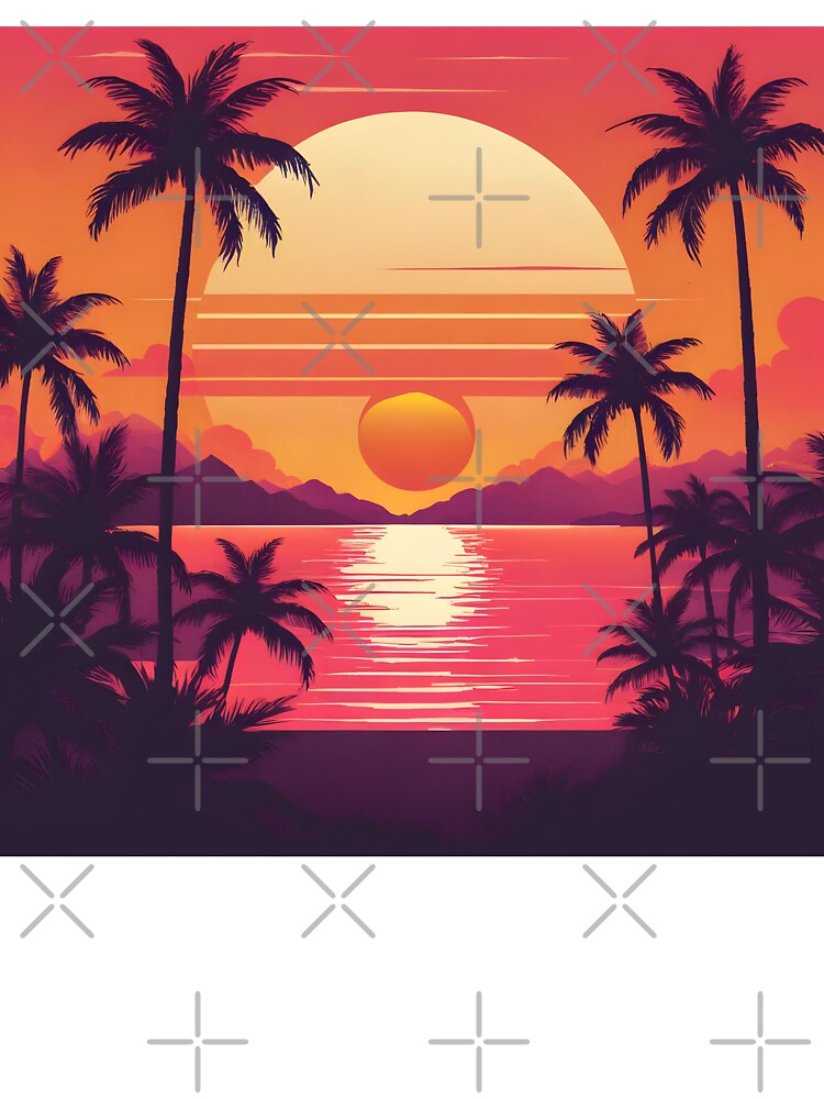 Retro Sunset Palm Trees 80s Vintage Aesthetic - 10 by RELAX STATION